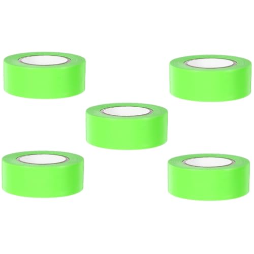 POPETPOP 5 Rollen fluoreszierendes Markierungsband glühen Gefahr Dekoration Baumwarnband grünes Abdeckband Absperrband Sicherheitswarnband Bauklebeband grünes Markierungsband PVC Hellgrün von POPETPOP