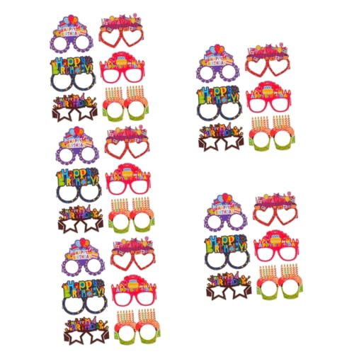POPETPOP 5 Sätze Papiergläser Requisiten Geburtstagsfeierbrille Alles Zum Geburtstag Brille Geburtstagsfeier Gläser Geburtstagsfeier Brille Partyzubehör Für Geburtstage 18 Stück * 5 von POPETPOP