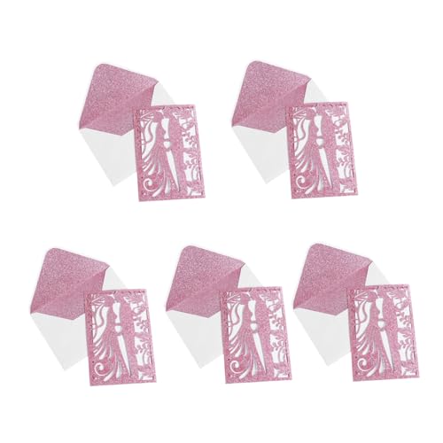 POPETPOP 5 Stück Einladung Hohle Hochzeitskarte Hochzeitsdekorationen Partydekorationen Faltbare Nachrichtenkarte Aufkleber Zukünftige Braut Hochzeitssegen Parteibotschaft Papier Rosa POPETPOP 5 Stück Einladung Hohle Hochzeitskarte Hochzeitsdekorationen Partydekorationen Faltbare Nachrichtenkarte Aufkleber Zukünftige Braut Hochzeitssegen Parteibotschaft Papier Rosa von POPETPOP