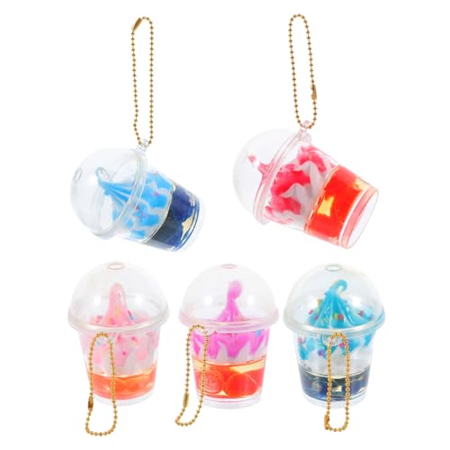 POPETPOP 5 Stück Eiscreme Schlüsselanhänger Süßes Schlüsselanhänger Zubehör Eisbecher Schlüsselanhänger Dessert Schlüsselanhänger Halter Schlüsselanhänger Mini Becher von POPETPOP
