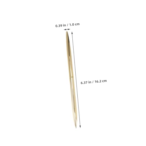 POPETPOP 5 Stück Goldene Metall Kugelschreiber Schlankes Design Langlebig und Ergonomisch für Schule Büro Geschäft und Langes Schreiben Komfortabel für Schüler und Lehrer von POPETPOP