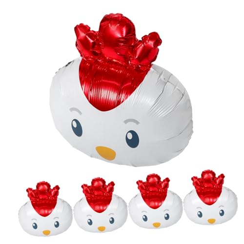 POPETPOP 5 Stück Küken-Ballon Hühneraluminiumballon Bauernhof-Geburtstagsballons -Huhn- Hühnerballons Luftballons zum Thema Bauernhof Aluminiumfolie POPETPOP 5 Stück Küken-Ballon Hühneraluminiumballon Bauernhof-Geburtstagsballons -Huhn- Hühnerballons Luftballons zum Thema Bauernhof Aluminiumfolie von POPETPOP