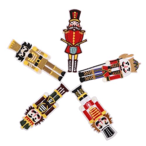 POPETPOP 5 Stück Teiliges Dekorative Stoffaufnäher mit Nutcracker Soldat Stickerei Leichte Kompakte Kleidungspatches für DIY Kleidung Hüte Rucksäcke und Accessoires POPETPOP 5 Stück Teiliges Dekorative Stoffaufnäher mit Nutcracker Soldat Stickerei Leichte Kompakte Kleidungspatches für DIY Kleidung Hüte Rucksäcke und Accessoires von POPETPOP