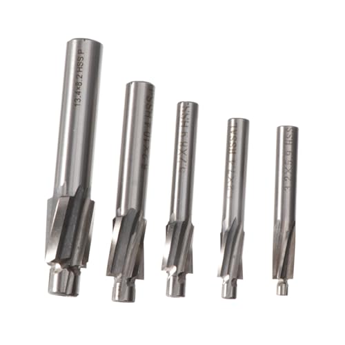 POPETPOP 5 Stück Teiliges Hochleistungs Cnc Senkfräser aus Schnellstahl Durchmesser Präzise Senkbohrer für Stahl Aluminium Hohe Verschleißfestigkeit für Werkzeugmaschinen POPETPOP 5 Stück Teiliges Hochleistungs Cnc Senkfräser aus Schnellstahl Durchmesser Präzise Senkbohrer für Stahl Aluminium Hohe Verschleißfestigkeit für Werkzeugmaschinen von POPETPOP