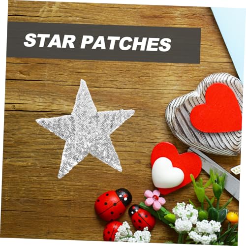 POPETPOP 5 Stück Teiliges Silberne Pailletten Stern Bügelflicken Beständig und Vielseitig für Kleidung Jeans Taschen zum Aufbügeln und Aufnähen Reparatur und Dekoration POPETPOP 5 Stück Teiliges Silberne Pailletten Stern Bügelflicken Beständig und Vielseitig für Kleidung Jeans Taschen zum Aufbügeln und Aufnähen Reparatur und Dekoration von POPETPOP