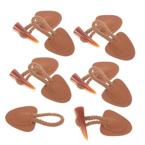 POPETPOP 5 Stück Vintage Resin Horn Knebelknöpfe für Mäntel Jacken Retro Design Langlebig Funktional Geeignet für Winterovercoats DIY Nähen Zubehör von POPETPOP