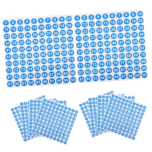 POPETPOP 50 Blatt Runde Nummernaufkleber Selbstklebend Wasserfest für Kleidung Klassifizierung Inventar Organisation Büro Zuhause POPETPOP 50 Blatt Runde Nummernaufkleber Selbstklebend Wasserfest für Kleidung Klassifizierung Inventar Organisation Büro Zuhause von POPETPOP