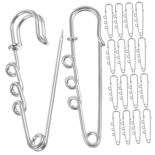 POPETPOP 50 Stück Brooch Pins aus Sicherheitsnadeln Design Robuste Anstecknadeln für DIY Schmuck Broschen Namensschilder Vielseitig für Kleidung und Handwerk von POPETPOP
