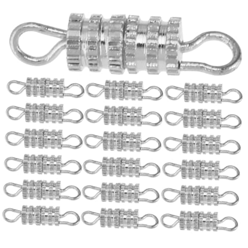 POPETPOP 50 Stück Schmuck Schraubverschluss Kupfer für DIY Armbänder und Silberfarben Schmuckverbinder für Kreative Bastelprojekte von POPETPOP