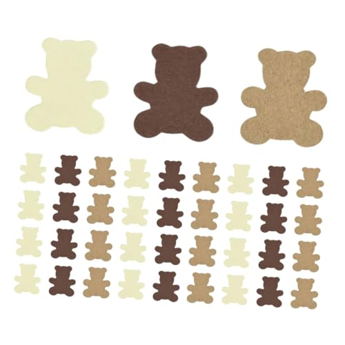 POPETPOP 500 Stück Bärenkonfetti Dekorationen für die Babyparty mit Bärenmotiv Minibär für Babyparty Bärendekor Konfetti für Feste Festliche Tischdeko Bären- -Dusche Tischkonfetti Papier von POPETPOP