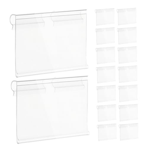 POPETPOP 50Stücke PVC Etikettenhalter Transparente und Produktbeschilderung für Drahtregale Vielseitige Verwendung im Einzelhandel für Supermärkte und Convenience Stores von POPETPOP
