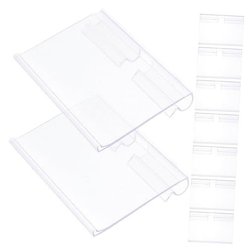 POPETPOP 50Stücke Preisschilder Displayhalter Transparente Etikettenhalter für Regale Multifunktionale Preisclip für Supermärkte und Geschäfte Installieren von POPETPOP