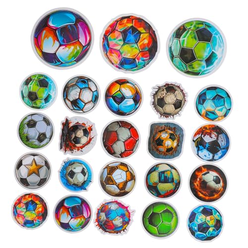 POPETPOP 50stücke Fußball Aufkleber Wasserdichte Dekoration Für Partys Scrapbooking Und -projekte Für Jugendliche Und von POPETPOP