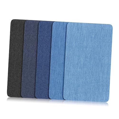 POPETPOP 5Stücke Selbstklebende Jeans Patches Stoffflicken für Jacken Taschen Kleidung DIY Reparatur und Dekoration für Kunsthandwerk und Denim Reparaturen von POPETPOP
