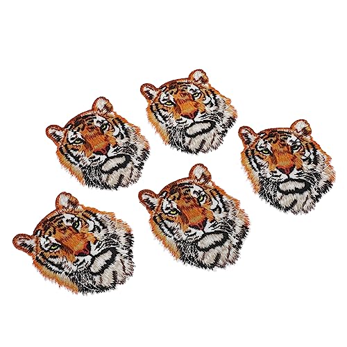 POPETPOP 5Stücke Tiger Design Patches Teiliges DIY Aufnäher für Kleidung Hochwertige Stickerei für Hosen und Rucksäcke Einfach Anzubringen Langlebig und Hautfreundlich POPETPOP 5Stücke Tiger Design Patches Teiliges DIY Aufnäher für Kleidung Hochwertige Stickerei für Hosen und Rucksäcke Einfach Anzubringen Langlebig und Hautfreundlich von POPETPOP