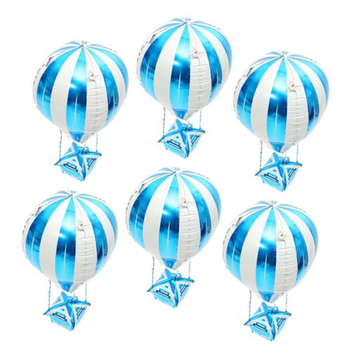 POPETPOP 6 Stück Heißluftballon Dekoration Aluminium Heißluftballon Helium Dekorative Party Luftballons Heißluftballon Aluminium Ballon Helium Folienballons Himmelblaue POPETPOP 6 Stück Heißluftballon Dekoration Aluminium Heißluftballon Helium Dekorative Party Luftballons Heißluftballon Aluminium Ballon Helium Folienballons Himmelblaue von POPETPOP