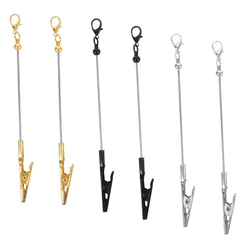 POPETPOP 6 Stück Metall-krokodilklemmen Für Den Schreibtisch, Bild-memo-clip-halter, Metalldraht-krokodilklemme, Langschwänziger Fotohalter Für Karten POPETPOP 6 Stück Metall-krokodilklemmen Für Den Schreibtisch, Bild-memo-clip-halter, Metalldraht-krokodilklemme, Langschwänziger Fotohalter Für Karten von POPETPOP