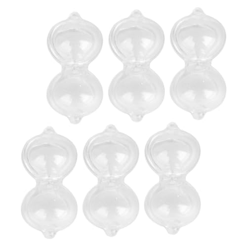 POPETPOP 6 Stück Mini -sandglas Timer Für Den Unterricht Zeitschaltuhr Für Kreative Sandglas Süßer Küchentimer Cartoon-timer Süße Küchentimer Alte Sanduhr Sanduhr- Plastik Weiß von POPETPOP