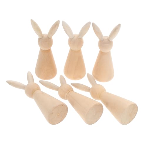POPETPOP 6 Stück Osterhase Holzschild für den Ostertisch Ostern-Desktop-Dekoration Hasen-Holzschilder Ostertisch Herzstück aus Holz Schild aus Hasenholz Hasentisch Holzschilder Beige POPETPOP 6 Stück Osterhase Holzschild für den Ostertisch Ostern-Desktop-Dekoration Hasen-Holzschilder Ostertisch Herzstück aus Holz Schild aus Hasenholz Hasentisch Holzschilder Beige von POPETPOP
