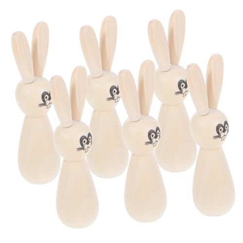 POPETPOP 6 Stück Osterhasenpuppe Hasenpuppenschmuck Unvollendeter Hase aus Holz Holzdekoration Hase Osterhasenfiguren Ostern DIY Holzmalerei Osterdekorationen selber machen Ostern Holz DIY POPETPOP 6 Stück Osterhasenpuppe Hasenpuppenschmuck Unvollendeter Hase aus Holz Holzdekoration Hase Osterhasenfiguren Ostern DIY Holzmalerei Osterdekorationen selber machen Ostern Holz DIY von POPETPOP
