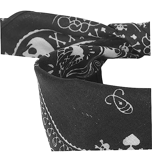 POPETPOP 6 Stück Schädel Muster Bandana Kopftuch aus Baumwolle Atmungsaktiv und Schnell Trocknend Multifunktionales Sport und Outdoor Halstuch für Herren und Damen Geeignet als Helm von POPETPOP