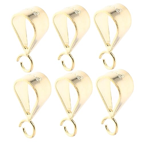 POPETPOP 6 Stück Sterling Silber Anhängerschlaufen Quetschverschluss Clip für Halsketten Schmuckherstellung DIY Zubehör für Damen Schmuck POPETPOP 6 Stück Sterling Silber Anhängerschlaufen Quetschverschluss Clip für Halsketten Schmuckherstellung DIY Zubehör für Damen Schmuck von POPETPOP