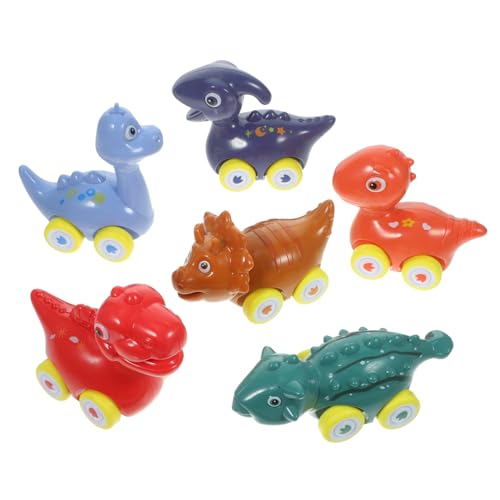 POPETPOP 6 Stück Teiliges Dinosaurier Spielzeugauto Pull Back Inertia Fahrzeug Leichte Kunststoffautos in Kreativer Dinosaurierform als Geburtstagsgeschenk für Handlich und Batteriefrei POPETPOP 6 Stück Teiliges Dinosaurier Spielzeugauto Pull Back Inertia Fahrzeug Leichte Kunststoffautos in Kreativer Dinosaurierform als Geburtstagsgeschenk für Handlich und Batteriefrei von POPETPOP