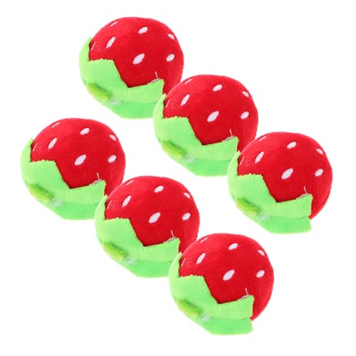 POPETPOP 6 Stück Teiliges Mini Erdbeer Kuscheltier Weiche Plüschfrucht Puppe für Süße Erdbeere für DIY Kleidung und Dekoration Tragbares für Geburtstag und Shower POPETPOP 6 Stück Teiliges Mini Erdbeer Kuscheltier Weiche Plüschfrucht Puppe für Süße Erdbeere für DIY Kleidung und Dekoration Tragbares für Geburtstag und Shower von POPETPOP