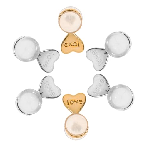 POPETPOP 6 Stück Teiliges Silikon Ohrstecker Verschlüsse Herzform in Gold und Silber Hypoallergen Langlebig Weich Geeignet für Piercing Ohrschmuck und DIY Schmuckzubehör POPETPOP 6 Stück Teiliges Silikon Ohrstecker Verschlüsse Herzform in Gold und Silber Hypoallergen Langlebig Weich Geeignet für Piercing Ohrschmuck und DIY Schmuckzubehör von POPETPOP