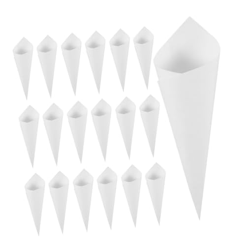 POPETPOP 60 Stück Papierblattkegel Konfetti Dekorationen Hochzeit Blütenblattkegel Chip- Papierblumenstraußhalter Blütenkegel aus Papier Bonbontüten aus Papier Kraftpapier Weiß POPETPOP 60 Stück Papierblattkegel Konfetti Dekorationen Hochzeit Blütenblattkegel Chip- Papierblumenstraußhalter Blütenkegel aus Papier Bonbontüten aus Papier Kraftpapier Weiß von POPETPOP