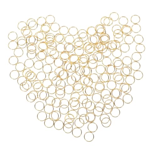 POPETPOP 600 Stück Schlüsselringe Rund Goldfarbig Robust Geschlossen DIY Schlüsselanhänger Zubehör für Haus Auto Büro Schlüssel Retro Style Keychain Ring von POPETPOP