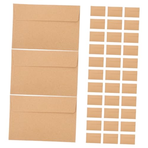 POPETPOP 60Stücke Selbstklebende Vintage Umschläge Beschreibbare Kraftpapier Briefumschläge für Hochzeitseinladungen Sichere Versandumschläge im Briefformat von POPETPOP