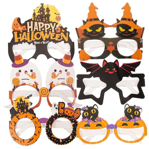 POPETPOP 6Stücke Halloween Papierbrillen Lustige Party Requisiten mit Halloween Elementen für Cosplay Erwachsenenfeiern Unvergessliche Fotos Festliche POPETPOP 6Stücke Halloween Papierbrillen Lustige Party Requisiten mit Halloween Elementen für Cosplay Erwachsenenfeiern Unvergessliche Fotos Festliche von POPETPOP