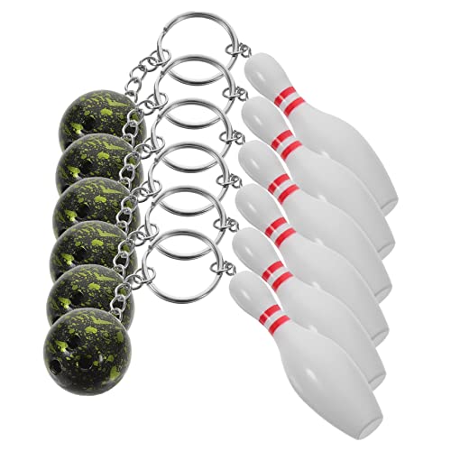 POPETPOP 6Stücke Teiliges Bowling Pin Schlüsselbund mit Bowlingkugel Mitgebsel für Bowling Geburtstagsfeiern für Rucksackanhänger für Bowling Fans POPETPOP 6Stücke Teiliges Bowling Pin Schlüsselbund mit Bowlingkugel Mitgebsel für Bowling Geburtstagsfeiern für Rucksackanhänger für Bowling Fans von POPETPOP