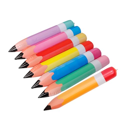 POPETPOP 7 Stück Aufblasbare Jumbo Bleistifte Teiliges PVC Bunte Riesen Bleistift Deko für Schulanfang Klassenzimmer Hängedekoration Leichte Partyaccessoires für Kindergeburtstag und POPETPOP 7 Stück Aufblasbare Jumbo Bleistifte Teiliges PVC Bunte Riesen Bleistift Deko für Schulanfang Klassenzimmer Hängedekoration Leichte Partyaccessoires für Kindergeburtstag und von POPETPOP