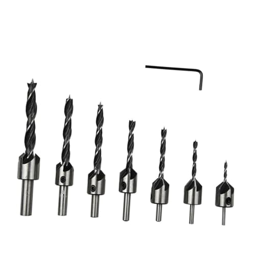POPETPOP 7Stücke Teiliges Entgratwerkzeug Set Kobaltstahl Schnellarbeitsstahl und Anfaswerkzeug für Präzises Bohren mit Verschiedenen POPETPOP 7Stücke Teiliges Entgratwerkzeug Set Kobaltstahl Schnellarbeitsstahl und Anfaswerkzeug für Präzises Bohren mit Verschiedenen von POPETPOP