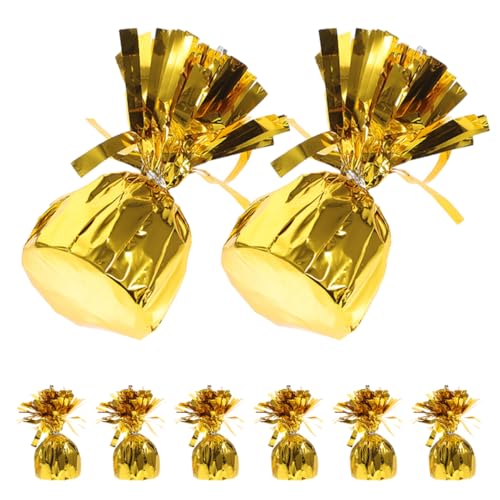 POPETPOP 8 Stück Ballon-anhänger Für Tisch Elektrische Ballonpumpe Ballonständer-kit Für Den Tisch Ballongirlande Pastellfarbener Ballonbogen Pvc Golden von POPETPOP