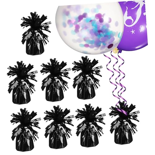 POPETPOP 8 Stück Party-schweres Ballongewicht Ballonbogengewichte Ballonanhängergewichte Festival-Ballongewichtsblöcke gewichte für hochzeitsballons das Haustier Black von POPETPOP