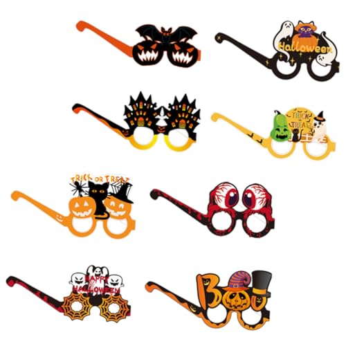 POPETPOP 8 Stück Teiliges Halloween Party Brillen aus Papier Lustige Cosplay Eyewear mit Buntem Design Leichte Foto Requisiten für Karneval Themen und Maskenpartys POPETPOP 8 Stück Teiliges Halloween Party Brillen aus Papier Lustige Cosplay Eyewear mit Buntem Design Leichte Foto Requisiten für Karneval Themen und Maskenpartys von POPETPOP