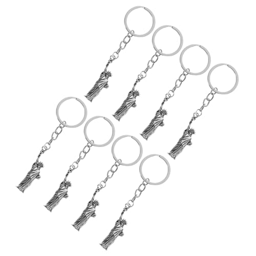POPETPOP 8Stücke Freiheits Schlüsselanhänger Dekorative Göttin Anhänger Unabhängigkeitstag Souvenir Vielseitig für Taschen Geldbörsen und Autoschlüssel von POPETPOP