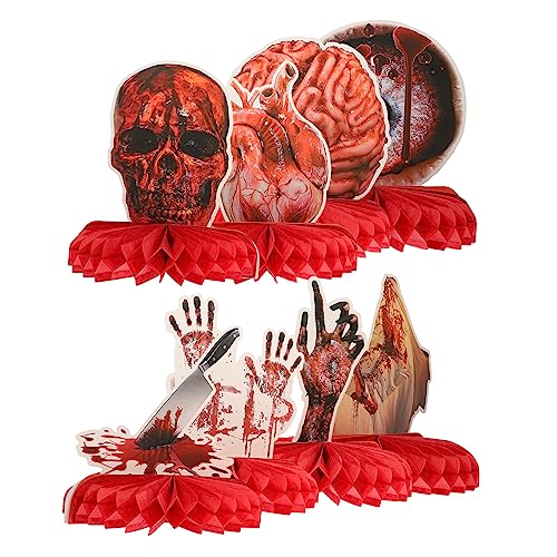 POPETPOP 8Stücke Waben Mittelstücke für Halloween Partydekoration Kreative Tischdekoration mit Blutigen Motiven für Unvergessliche Feiern Vielseitig Einsetzbar Wand POPETPOP 8Stücke Waben Mittelstücke für Halloween Partydekoration Kreative Tischdekoration mit Blutigen Motiven für Unvergessliche Feiern Vielseitig Einsetzbar Wand von POPETPOP