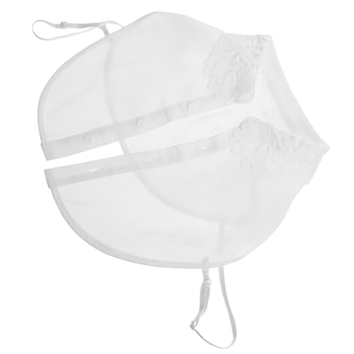 POPETPOP Abnehmbarer Damen Fake Collar Blusenkragen aus Weißem Chiffon mit Schleife Modischer Vielseitiger Einsatz für Blusen und Shirts Leicht Langlebig und Ausziehen POPETPOP Abnehmbarer Damen Fake Collar Blusenkragen aus Weißem Chiffon mit Schleife Modischer Vielseitiger Einsatz für Blusen und Shirts Leicht Langlebig und Ausziehen von POPETPOP