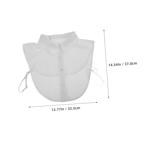 POPETPOP Abnehmbarer Damen Spitzenkragen Weiß Eleganter Falscher Hemdkragen mit Rüschen Modischer Einsteckkragen für Blusen Vielseitiger Custom Fake Collar für Frauen und Mädchen POPETPOP Abnehmbarer Damen Spitzenkragen Weiß Eleganter Falscher Hemdkragen mit Rüschen Modischer Einsteckkragen für Blusen Vielseitiger Custom Fake Collar für Frauen und Mädchen von POPETPOP