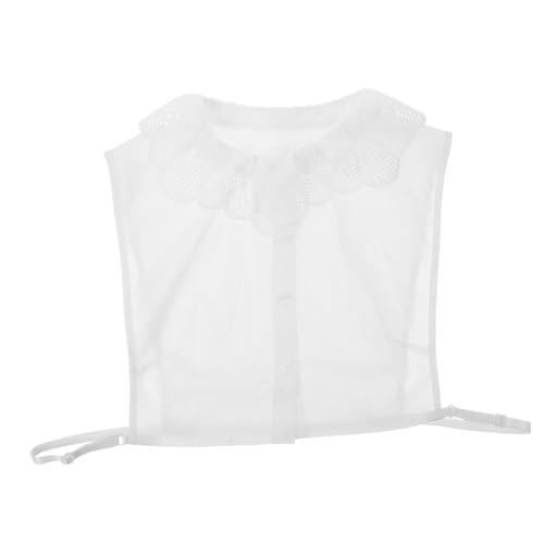 POPETPOP Abnehmbarer Fake Kragen Damen Weiß Halbshirt Kragen Modischer Leichter für Mädchen als Stylisches Blusen Accessoire POPETPOP Abnehmbarer Fake Kragen Damen Weiß Halbshirt Kragen Modischer Leichter für Mädchen als Stylisches Blusen Accessoire von POPETPOP