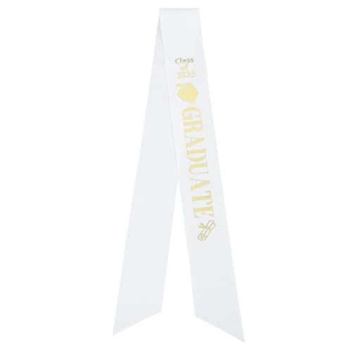 POPETPOP Abschlussfeier-Träger Graduierungspartei Requisiten Abschlussfeiern Schärpen herzlichen glückwunsch grad partyzubehör Party Schärpe Schulterschärpe Satin Weiß POPETPOP Abschlussfeier-Träger Graduierungspartei Requisiten Abschlussfeiern Schärpen herzlichen glückwunsch grad partyzubehör Party Schärpe Schulterschärpe Satin Weiß von POPETPOP