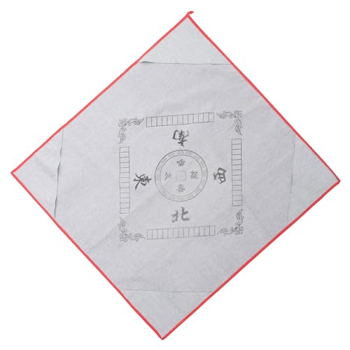 POPETPOP Anti-Slip-Mahjong-Tischdecke Tuch Spieltischabdeckung Beleg für Mahjong-Matte Spieltischdecke Majiang Tischmatte Majiang Tischset Spieltischmatte Stoff Grau Zufällige Farbe von POPETPOP