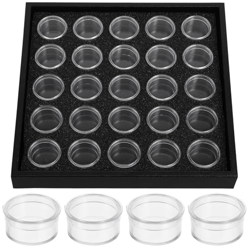 POPETPOP Aufbewahrungsbox für Nail Art, 25 Fächer, Aufbewahrungsboxen für Maniküre, Strass, Pailletten, Puder, Schmuck, Perlen POPETPOP Aufbewahrungsbox für Nail Art, 25 Fächer, Aufbewahrungsboxen für Maniküre, Strass, Pailletten, Puder, Schmuck, Perlen von POPETPOP