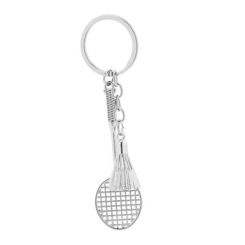 POPETPOP Badmintonschläger-Schlüsselanhänger Tennis-Hängedekoration Schlüsselanhänger für Badmintonschläger Badmintontaschen-Anhänger Badmintonzubehör Zinklegierung Silber POPETPOP Badmintonschläger-Schlüsselanhänger Tennis-Hängedekoration Schlüsselanhänger für Badmintonschläger Badmintontaschen-Anhänger Badmintonzubehör Zinklegierung Silber von POPETPOP