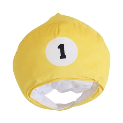 POPETPOP Billard -Kopfhut Party-Cosplay-Hut Cosplay Mütze Foto Requisite Hut für Kinderkostüme Festivalhut Kostümhut Karnevalspartyhut Kopfbedeckung PP Baumwolle Yellow von POPETPOP