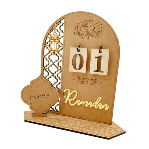 POPETPOP DIY Adventskalender aus Holz Kompakter Tisch Countdown Kalender Leichtes MDF Laternen Design Kreative Weihnachtsdeko zum Selbermachen für Tisch Regal Büro von POPETPOP